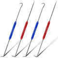 Zhehao 4 Pcs Double Pointed Scriber, 8.3" Metal Scribe Hook & Pick Tool Set