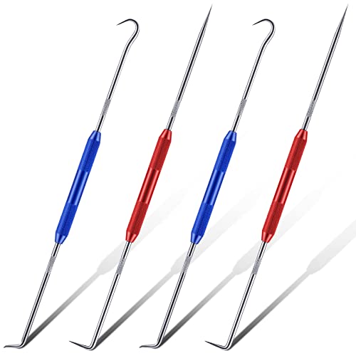 Zhehao 4 Pcs Double Pointed Scriber, 8.3" Metal Scribe Hook & Pick Tool Set
