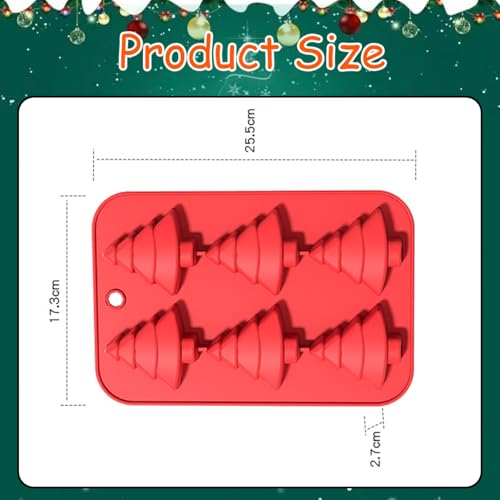 1 Pcs Christmas Silicone Molds for Chocolate Xmas Tree Shape Candy Soap Baking 12-Cavity Reusable Molds for Making Gummy Candy Gelatin Ice Cubes Biscuits Cake Decorating - color: Styl 39