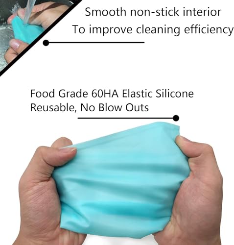 Piping Bags and Tips Set, 16" Reusable Piping Bags, Frosting Piping Kit for Baking with Pastry Bags and Tips, Standard Converters, Silicone Rings, Cake - size: 16"