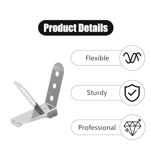 6 Pcs Thermometer Probe Holder Clip Stainless Steel 3-Hole