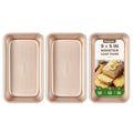 HONGBAKE 9x5 Inch Loaf Pans, Nonstick Bread Pans for Homemade Baking, 3PCS - color: Champagne Gold, size: 9 x 5 x 2.56"
