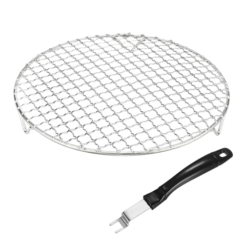 M METERXITY 1-Set Cooling Rack 9.6" Round 201 Stainless Steel, Silver - size: 9.6 Inch