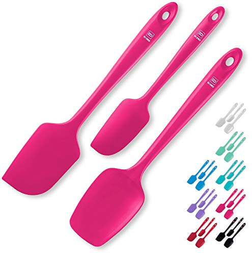 DI ORO Silicone Spatula Set - 600F Heat Resistant, 3-Pc Magenta - color: Magenta