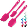 DI ORO Silicone Spatula Set - 600F Heat Resistant, 3-Pc Magenta - color: Magenta