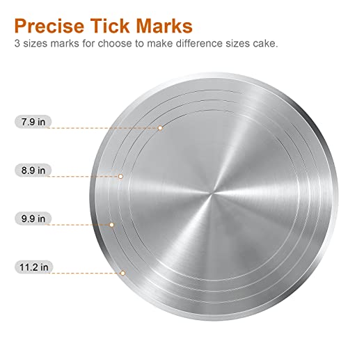 Cake Stand Rotating 12", Cake Spinner for Decorating, Wedding, Aluminium
