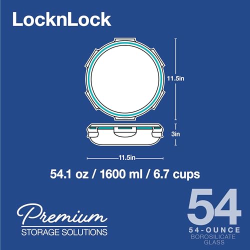 LocknLock LOCK & LOCK Purely Better Glass Round Pie Baking Dish/Food Storage Container with Lid, Clear, 9.5 Inch (Pack of 4) - style: Pie Dish (Pack of 4)