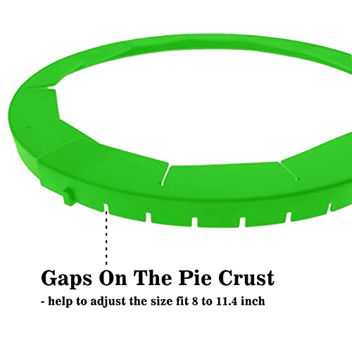 Adjustable Silicone Pie Crust Shields - Baking Protectors Cover Pie Edge, Fit 8-11.4 Inch Pies - size: 2 PCS (Green)