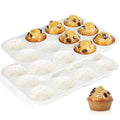 CAKETIME Silicone Muffin Pan, Cupcake Pan 12 Cups Regular Size Muffin Tin Non Stick Muffin Pan for Baking Banana Muffin, Cupcake, Egg Muffin 2 Pack Confetti - size: 2pcs:Regular 12-Cup