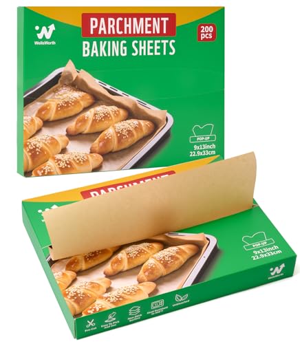 40GSM Pop-Up Parchment Paper Sheets, Precut Deli Paper Sheet, 9x13" 200pcs