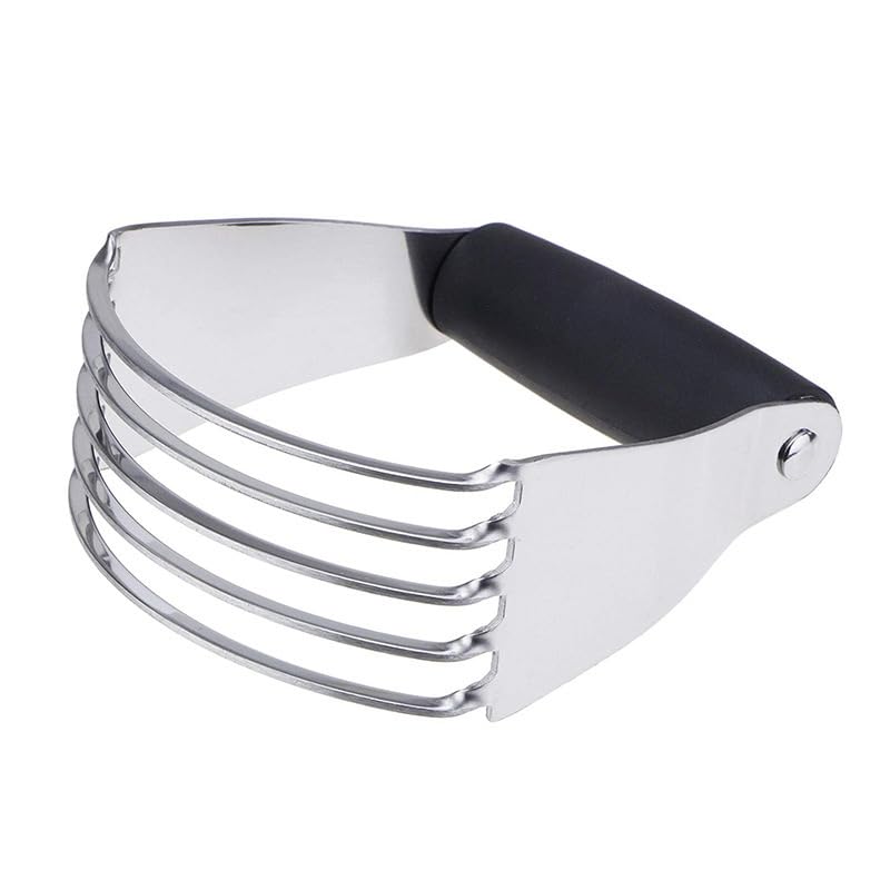 Dough Blender, Professional Heavy Duty Stainless Steel Pastry Dough Cutter Butter Cutter with Blades (1, Black) - color: Black