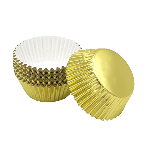 Standard Gold Foil Cupcake Liners Muffin Baking Cups for Party and More, 100-Count - color: Gold