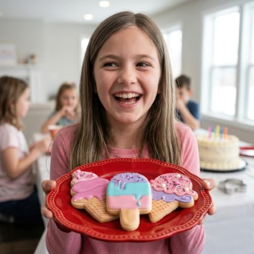 Ann Clark Ice Cream Cookie Cutters Set of 3, Made in USA - style: Ice Cream Set, 3-pc.