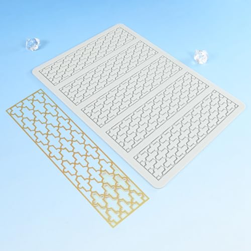 TUKE Silicone Embossing Mold Pane Pattern for Baking & DIY - size: E_ Pane Pattern