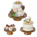 NUPTIO Wooden Cake Stand, Acacia Wood Cupcake Holder, Set of 3 - size: 7.6" & 9.5" & 11.5"