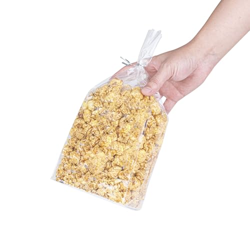 Restaurantware Clear Plastic Gusset Bags, Flat Bottom, 5x3x12 In, 100 Ct - size: 5" x 3" x 12" - Standard