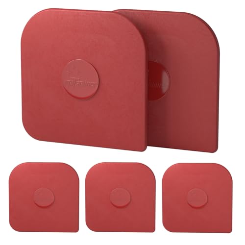 Pan Scraper, 5 Pcs Pot & Dish Scraper Plastic, Sturdy Scraper Kitchen Tool - color: Red, size: 5 Pcs