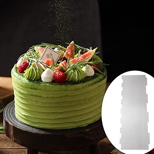 8.6 Inch Stainless Steel Cake Scraper Metal Scraper for Cake Smoother Leveler Scraper Cake Decorating Comb Cake Cutter for Mousse Butter Cream (Style 5) - size: Style 5