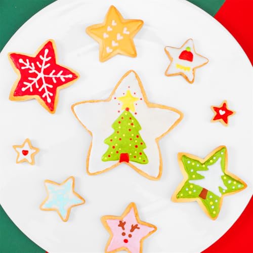 Nifogo Star Cookie Cutters 5 Pcs - color: B-Yellow 5pcs