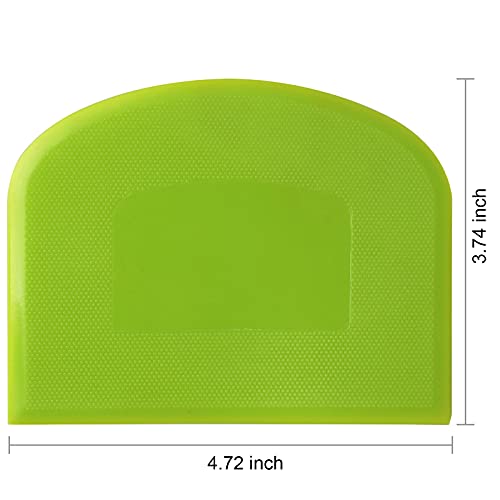 Suanyok Bench Dough Cutter-Flexible Plastic Bowl Scraper Kitchen Tool,Black - color: Black