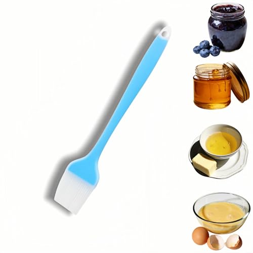 Silicone Basting Pastry Brush, 10.35 Inch, Blue, Food Grade, Heat Resistant -30°C to 230°C, No Bristle Loss, for Baking, BBQ, and Cooking