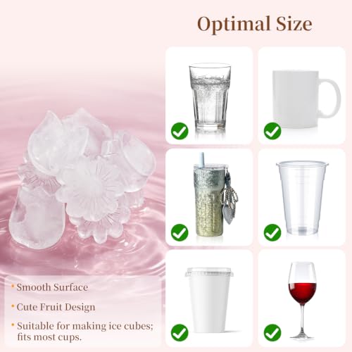 2 Pack Flower Silicone Mold – Tulip & Sunflower Shapes, Food Grade Non-Stick Chocolate Molds for Gummy, Candy, Jelly, Ice Cubes & Baking – BPA-Free, Oven/Freezer/Dishwasher Safe - color: Pink