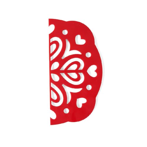 Talisman Designs Pie Top Cutter | Pie Crust Cutter | Pie Decorating Tools | Pie Pastry Baking Accessories | Stencil Crust Cutout | 10-Inch | Hearts Design | Red - style: Pie Top Cutter - Hearts
