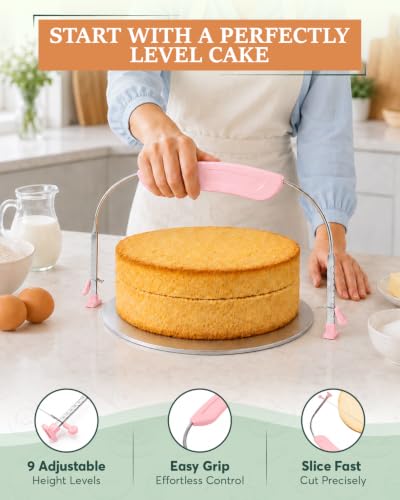 RFAQK 90PCs Cake Decorating Kit with Video Course for Beginners & Pros - color: Light Pink