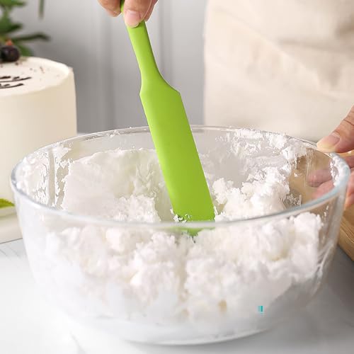 【5 Pack】Silicone Jar Spatula, Long Handle Jar Scraper Spurtle, Sourdough Spatula, Non-Stick Heat Resistant Cake Cream Spatulas Set, Small Spatulas for Kitchen Use - color: Black,Red,Orange,Blue,Green