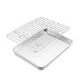 E-far Baking Sheet with Wire Rack Set, 10.5" x 8.3" (1 Pan +1 Cooling Rack) - size: 10.5"x8"