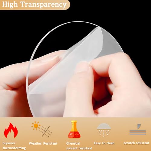 2 Pieces 1/8" Clear Circle Acrylic Sheet, 9 Inch Diameter Plexiglass Sheet, Round for Cake Discs, Plexiglass Table Top, Acrylic Backdrops and DIY Display Projects Craft - size: 9 Inch Diameter, 1/8" Thick