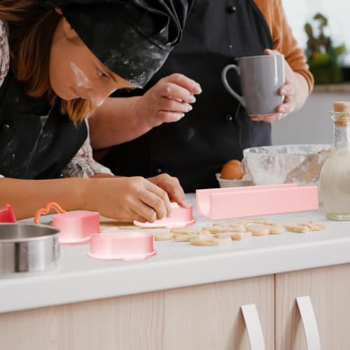 3 Inch Cakesicle Cutter and Cake Pop Mold Set with 8.7in Tray, 100 Wooden Sticks & 100 Bags, Silicone Cakesicle Mold for Homemade Cake Pops, Baking, Birthdays and Party Desserts (Pink) - color: Pink
