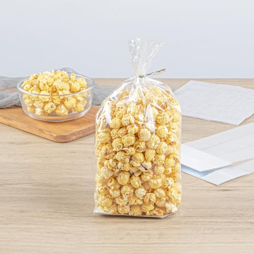 Restaurantware Clear Plastic Gusset Bags, Flat Bottom, 5x3x12 In, 100 Ct - size: 5" x 3" x 12" - Standard