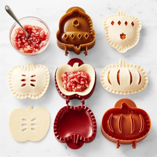 Holiday Mini Hand Pie Molds Set, Food-Grade ABS Non-Stick Mini Pie Maker with Snowflake, Mitt & Christmas Tree Shapes, Festive Baking Mold for Christmas Party Potluck Desserts (A+B+C) - color: A+B+C