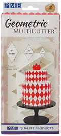 PME, Set of 3 Geometric Multicutters for Cake Design-Diamond XL-Size, Standard