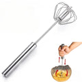 Semi-Automatic Whisk,Stainless Steel Egg Whisk,Premium Stainless Steel Mixer for Kitchen Cooking,ldeal Egg Beater All Purpose Stirrer (10 inch)