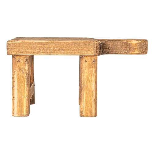Creative Co-Op Small Wood Pedestal with Handle,Square (Pack of 12) - color: Natural, size: Square (Pack of 12), style: Rectangle
