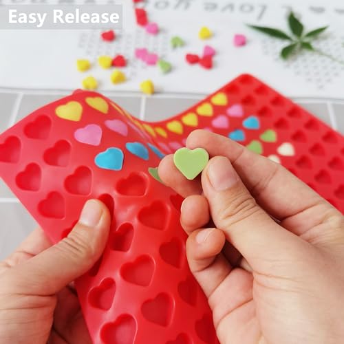 Mini Heart Silicone Molds for Chocolate, Hard Candy, Cream Cheese