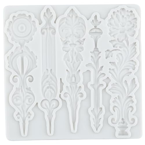 Baroque Style Silicone Mold Curlicues Scroll Lace Fondant Molds - color: Style ZP