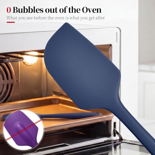 600ºF Heat Resistant Large Baking Silicone Spatula, Midnight Blue - color: Midnight Blue, size: 11.34in - Large Spatula