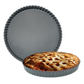 2 Pack Tart Pan 10 Inch with Removable Bottom, Non-Stick Carbon Steel Pie Pan, Quiche Baking Dish Mold for Cake Cookie, 10 Inch - color: 10 Inch