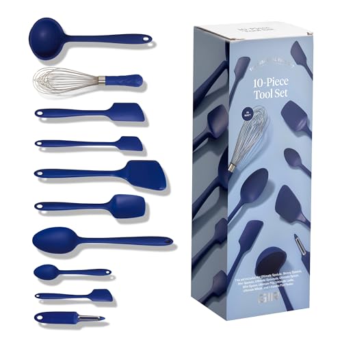 GIR: 10-Piece Silicone Ultimate Kitchen Utensils Set – Navy - color: Navy, size: 10 - Piece Set