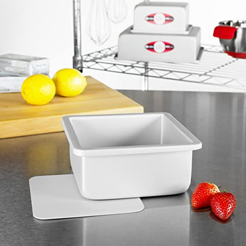 Fat Daddio's PSQCC-663 Removable Bottom Square Cake Pan, 6 x 6 x 3 Inch, Silver - size: 6 x 6 x 3 Inch