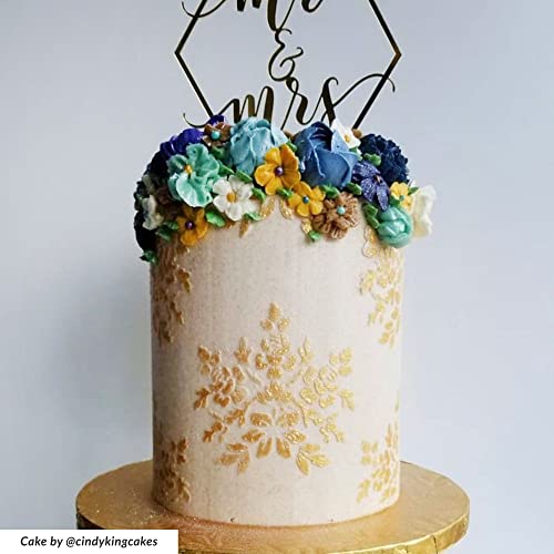 Lacupella Cake Decorating Stencil for Tall Buttercream Cake, Royal Icing, Ganache, Paint, Airbrush (Poise) - style: POISE