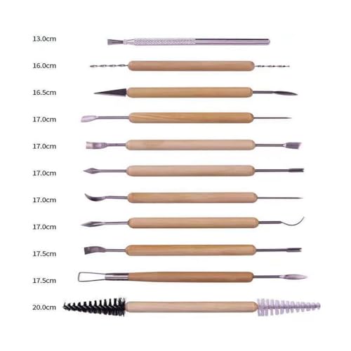 LANGQUN 35pcs Clay Sculpting and Pottery Tools Kit - Air Dry and Polymer Clay Dotting Tools - Ceramic Supplies for Modeling and Shaping - For Kids and Adults
