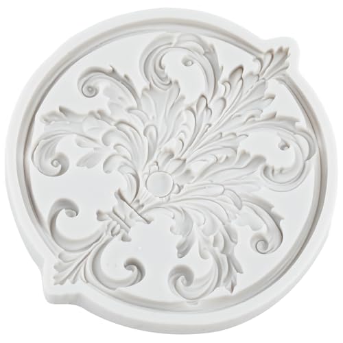 Baroque Scroll Fondant Silicone Mold - color: Style ZR