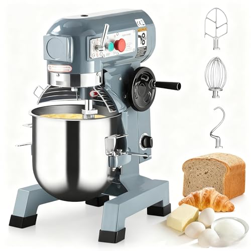 Commercial Food Mixer 30QT, Commercial Mixer with 3 Adjustable Speeds, Dough Mixer Timing Function, Commercial Stand Mixer with Stainless Steel Bowl for Schools Bakeries Pizzerias - size: 30 qt