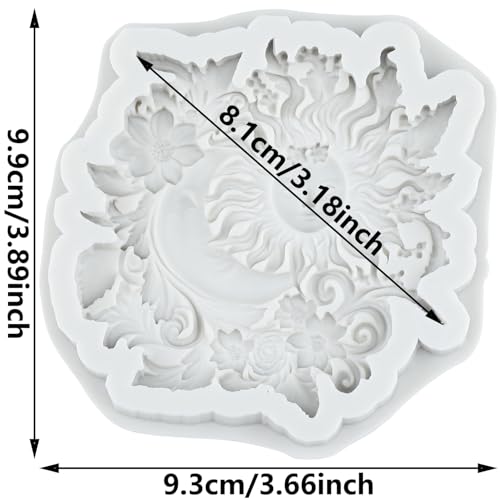 Moon Sun Face Silicone Mold Sun Moon Face Flower Fondant Molds - color: Style G