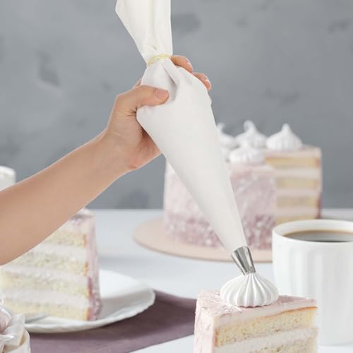 3 Pcs Pastry Bags Reusable 14,16,18 Inch Canvas Piping Bag Icing Frosting Bags Canvas Cake Decorating Bag for Cakes Dessert Cupcake Cookie Decorating