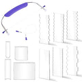 Adjustable Cake Leveler 2- Wires Cake Slicer Cutter with 10pcs Cake Scraper Smoother Cake Decorating Comb Set Icing frosting Tools